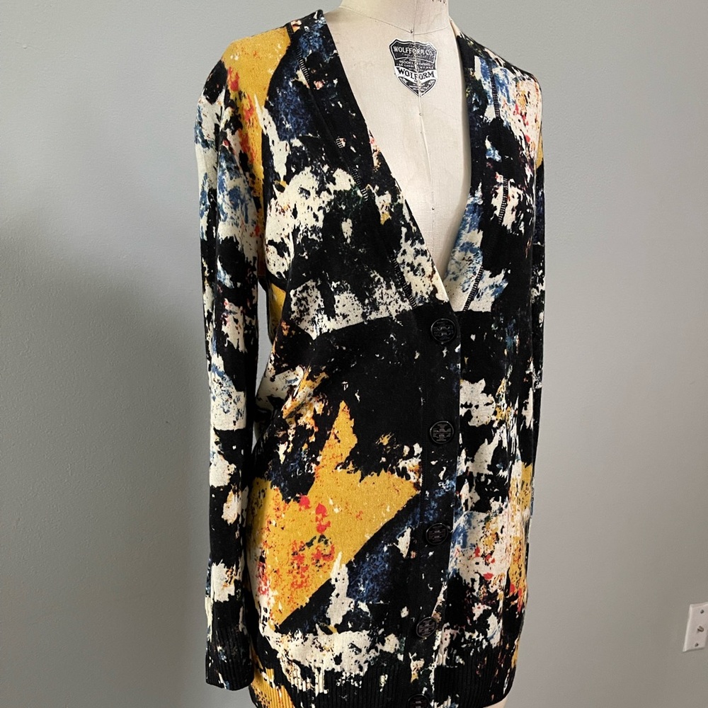 Tory Burch Simone Patterned Abstract Cardigan Mer… - image 2